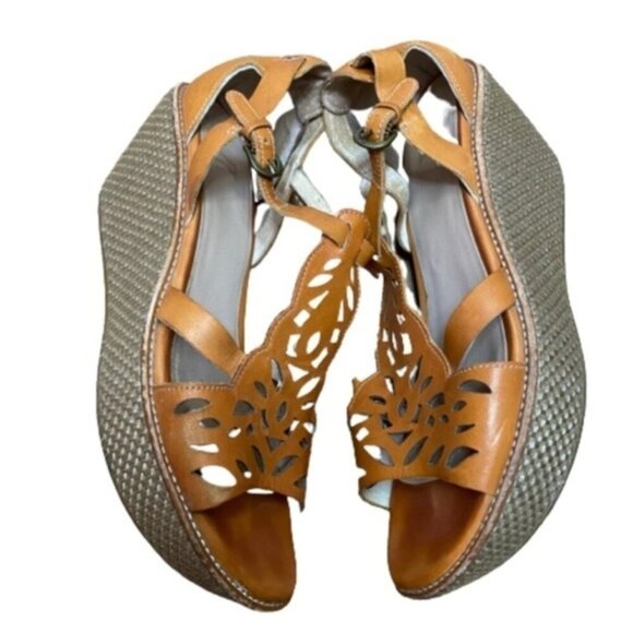 Camper Damas‎ Wedge Sandals Leather Uppers Women Size 37 - Picture 2 of 8